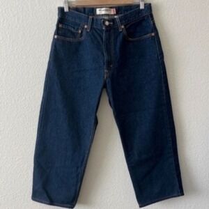 Levi's 550 Relaxed Fit Dark Wash Jeans 32x24 Waist 32. 24" Inseam